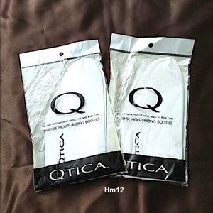 QTICA Cotton Spandex BOOTIES for Soft Feet Home Treatment Therapy, 2-Pair Set